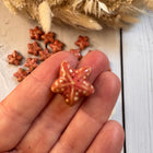 1 x Seesternperle aus Keramik | in Vintage Rosa | Für Mikromakramee, Schmuck & DIY‘s