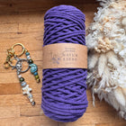 1 x Violett dunkel Geflochtenes Makramee-Garn aus 100% Baumwolle | 3mm x 100 m Länge | Für Makramee, Schmuck & DIY‘s