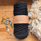 1 x Schwarz Geflochtenes Makramee-Garn aus 100% Baumwolle | 3mm x 100 m Länge | Für Makramee, Schmuck & DIY‘s