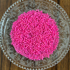 100 x Rocailles Glasperlen | in Helles Pink | 3 mm | Für Mikromakramee, Schmuck & DIY‘s
