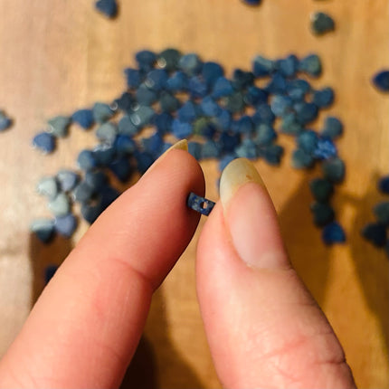 5 x Herzen aus Soldadith | in Dunkelblau | Für Mikromakramee, Schmuck & DIY´s