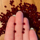 10 x Facettierte Glasperlen | in Rot | 4 mm | Für Mikromakramee, Schmuck & DIY‘s