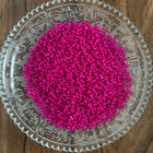 100 x Rocailles Glasperlen | in Dunkles Pink | 3 mm | Für Mikromakramee, Schmuck & DIY‘s