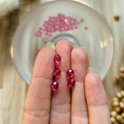 5 x Facettierte Glasperlen | in Rose | 6 mm | Für Mikromakramee, Schmuck & DIY‘s