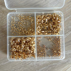 1 x 4er-Set für Schmuckherstellung | in Gold | Für Mikromakramee, Schmuck & DIY‘s