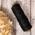 Black - Macrame yarn with leather look | Length 50 m 
