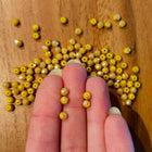 10 x Facettierte Glasperlen | in Amber-Gelb | 4 mm | Für Mikromakramee, Schmuck & DIY‘s