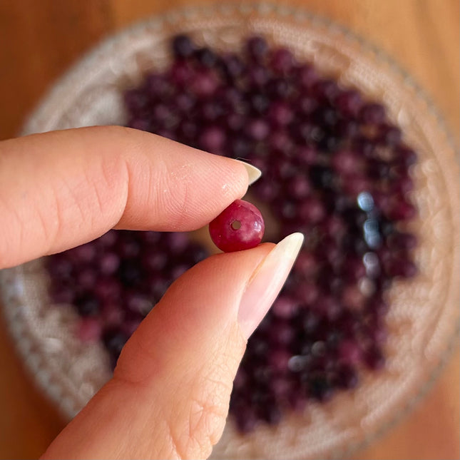 Roter Jaspis Edelsteinperle | Beere | 8 mm | Für Mikromakramee, Schmuck & DIY‘s