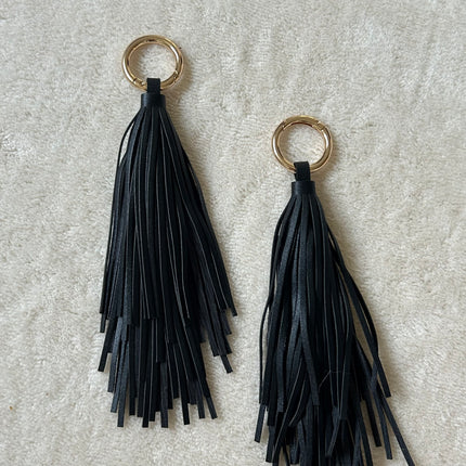 1 x Schlüssel- und Taschenanhänger Quaste | In Schwarz & Gold | 20 mm | Fundgrube