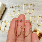 2 x Earring blanks | in gold | For micro-macrame, jewelry & DIYs