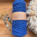 1 x Cobalt Blue Braided Macrame Yarn made of 100% cotton | 3mm x 100m length | For macrame, jewelry & DIY projects