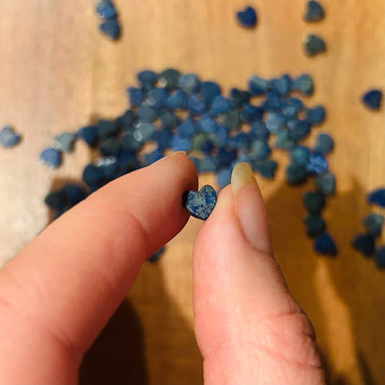 5 x Herzen aus Soldadith | in Dunkelblau | Für Mikromakramee, Schmuck & DIY´s