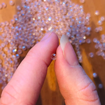 10 x Facettierte Glasperlen | in Rosa | 3 mm | Für Mikromakramee, Schmuck & DIY‘s