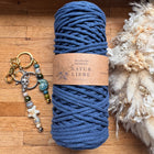 1 x Denim Braided Macrame Yarn made of 100% cotton | 3mm x 100m length | For macrame, jewelry & DIY projects