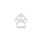 1 x Hundepfoten-Anhänger aus Metall | in Silber/Gold | ca. 13x11mm | Für Mikromakramee, Schmuck & DIY‘s