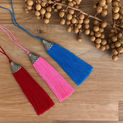 1 x Silver Modern Tassel End Cap for DIY Jewelry