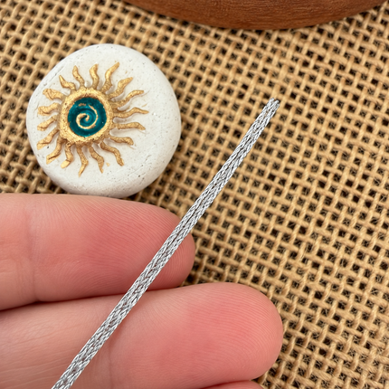 Silber (Prata) | Linhasita® 1.4 mm gewachstes Polyestergarn | DIY Schmuck