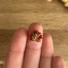 1 x Blatt-Perle aus Acryl | in Braun | Für Mikro-Makramee, Schmuck & DIY‘s