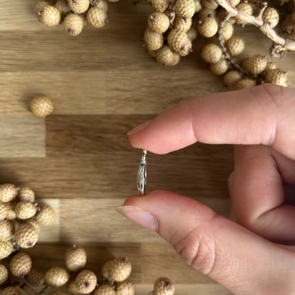 1 x Pumpkin pendant | in silver | For micro macrame, jewelry &amp; DIYs