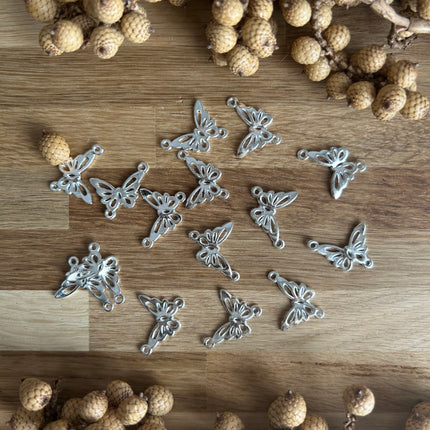 1 x Silver Butterfly Connector | For Micromacrame, Jewelry, Bracelets &amp; DIYs