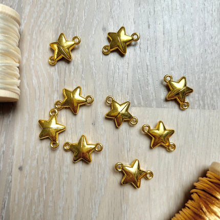 1 x Stern-Magnetverschluss aus Metall | in Gold | Für Makramee, Schmuck & DIY‘s