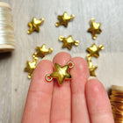 1 x Stern-Magnetverschluss aus Metall | in Gold | Für Makramee, Schmuck & DIY‘s