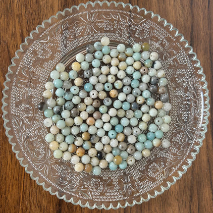 10 x Edelsteinperle aus mehrfarbigem Amazonit | 6 mm | Mikromakramee, DIY‘s & Schmuck (Kopie)