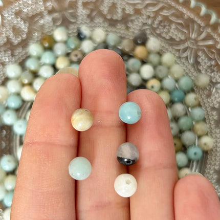 10 x Edelsteinperle aus mehrfarbigem Amazonit | 6 mm | Mikromakramee, DIY‘s & Schmuck (Kopie)