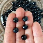 10 x Edelsteinperle aus Tigerauge | in Dunkelblau | 8 mm | Für Mikromakramee, Schmuck & DIY‘s