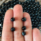 10 x Edelsteinperle aus Tigerauge | in Dunkelblau | 6 mm | Für Mikromakramee, Schmuck & DIY‘s