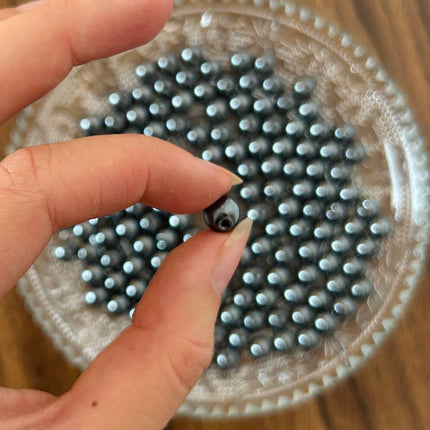 10 x Natursteinperle aus Hämatit | 8 mm | Für Mikromakramee, Schmuck & DIY‘s