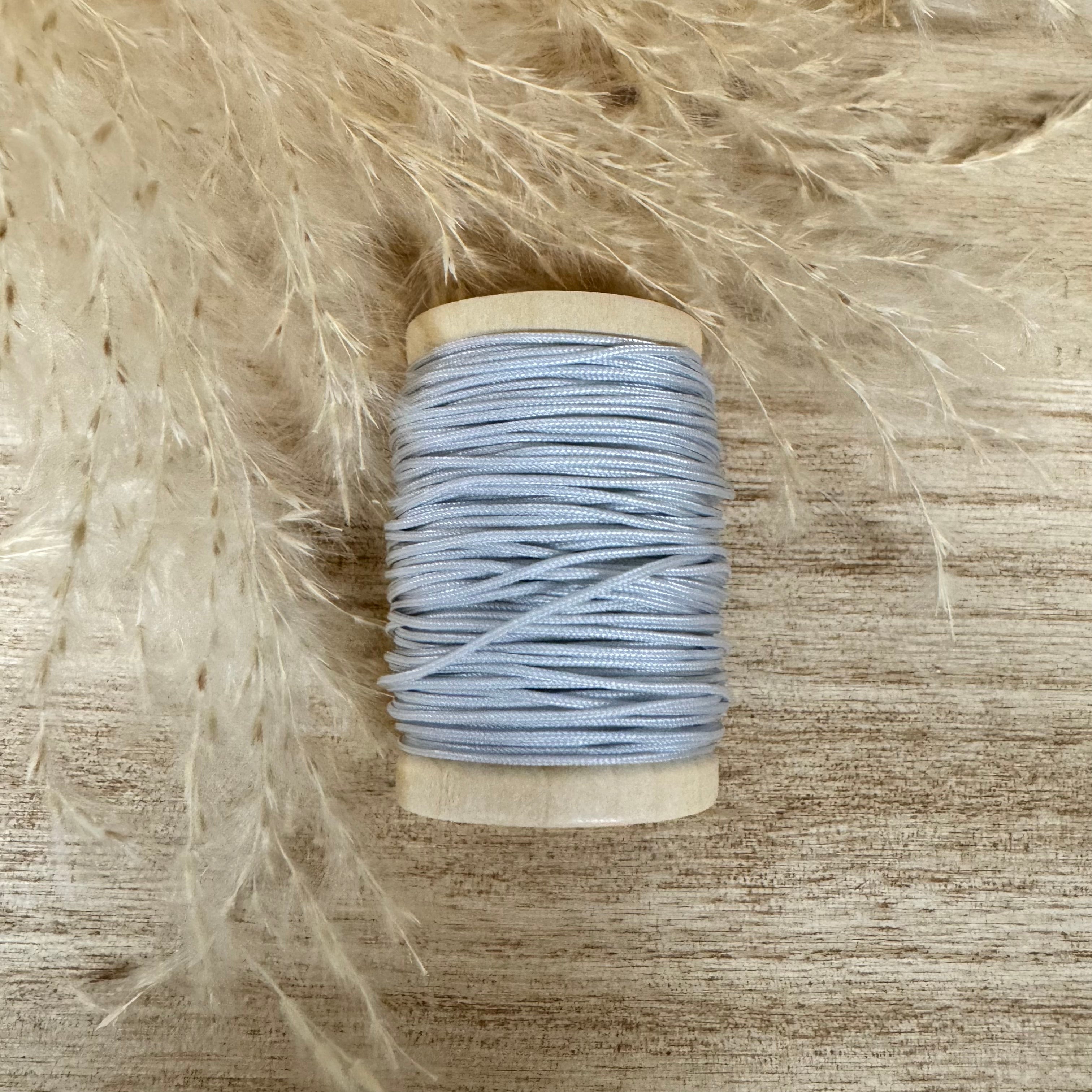 Silber ungewachstes Nylon Garn 1 mm für Makramee Schmuckherstellung  DIY