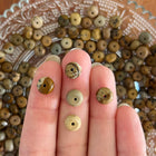 10 x Rondell Edelsteinperle aus Bilderjaspis | in versch. Erdtönen | 5 x 8 mm | Für Mikromakramee, Schmuck & DIY‘s