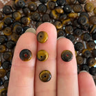 10 x Rondell Edelsteinperle aus Tigerauge | in Braun | 5 x 8 mm | Mikromakramee, DIY‘s & Schmuck