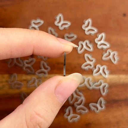 1 x Schmetterling-Verbinder | in Silber | Für Mikromakramee, Schmuck & DIY‘s