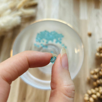 5 x Facettierte Glasperlen| in Light Turquoise | 6 mm | Für Mikromakramee, Schmuck & DIY‘s