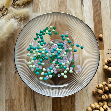 4 x Facettierte Glasperlen | in Bunt | 6 mm | Für Mikromakramee, Schmuck & DIY‘s (Kopie)