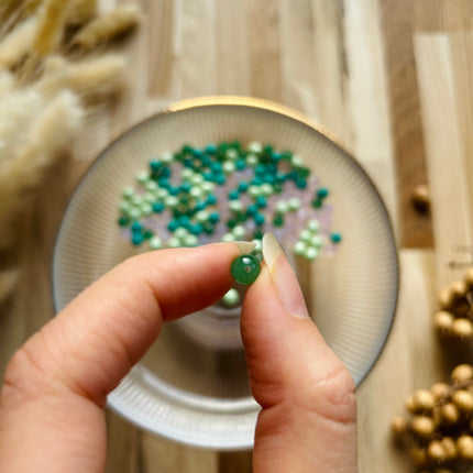 4 x Facettierte Glasperlen | in Bunt | 6 mm | Für Mikromakramee, Schmuck & DIY‘s (Kopie)