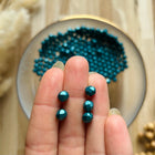 5 x Facettierte Glasperlen| in Alabaster Smaragd | 6 mm |Für Mikromakramee, Schmuck & DIY‘s