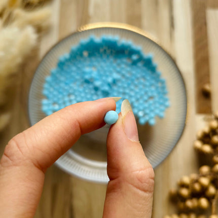 5 x Facettierte Glasperlen| in Aquamarin | 6 mm | Für Mikromakramee, Schmuck & DIY‘s