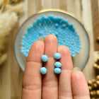 5 x Facettierte Glasperlen| in Aquamarin | 6 mm | Für Mikromakramee, Schmuck & DIY‘s