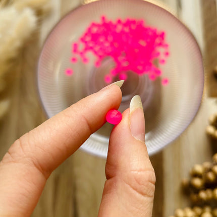 5 x Facettierte Glasperlen | in Matt Neon Pink | 6 mm | Für Mikromakramee, Schmuck & DIY‘s
