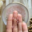 5 x Facettierte Glasperlen | in Rosaline Peach | 6 mm | Für Mikromakramee, Schmuck & DIY‘s