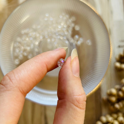 5 x Facettierte Glasperlen | in Kristallklar | 6 mm | Für Mikromakramee, Schmuck & DIY‘s