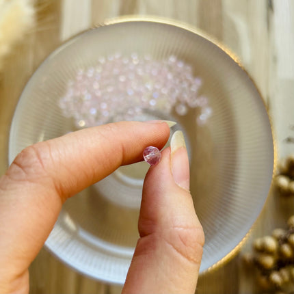 5 x Facettierte Glasperlen | in Rosa | 6 mm | Für Mikromakramee, Schmuck & DIY‘s