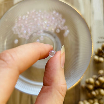 5 x Facettierte Glasperlen | in Rosa | 6 mm | Für Mikromakramee, Schmuck & DIY‘s