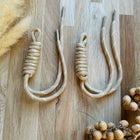 1 x Schlüsselanhänger aus Paracord | in Beige-Weiß | brightstarsdesign