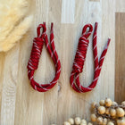 1 x Schlüsselanhänger aus Paracord | in Rotwein-Weiß | brightstarsdesign