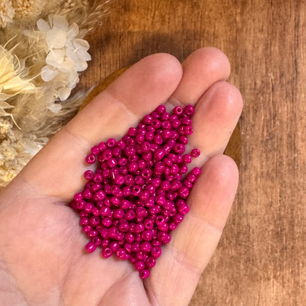 Glasperlen Rocailles 3 mm Tulpen Rot  DIY Schmuckherstellung (100 Stück)