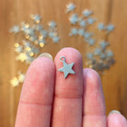 1 x Stern-Anhänger | in Silberoptik | Für Mikromakramee, Schmuck & DIY’s